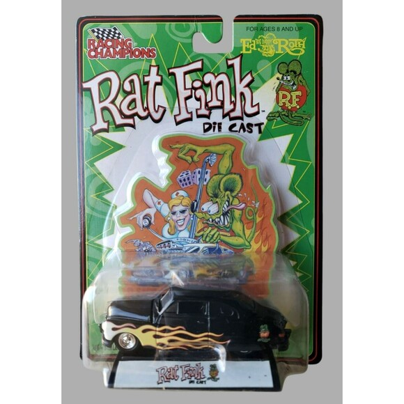 Racing Champions MERCURY Black RAT FINK LAKE PIPES SAVE LIVES! Ed Big Daddy Roth - Picture 3 of 14